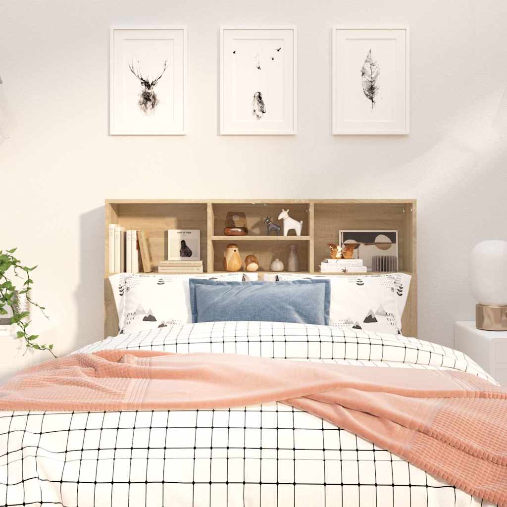 Vidaxl hoofdbordkast 120x19x103,5 cm sonoma eikenkleurig