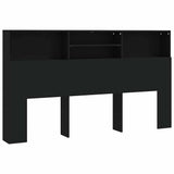 Vidaxl hoofdbordkast 180x19x103,5 cm zwart