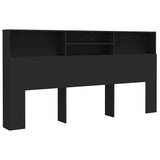 Vidaxl hoofdbordkast 200x19x103,5 cm zwart