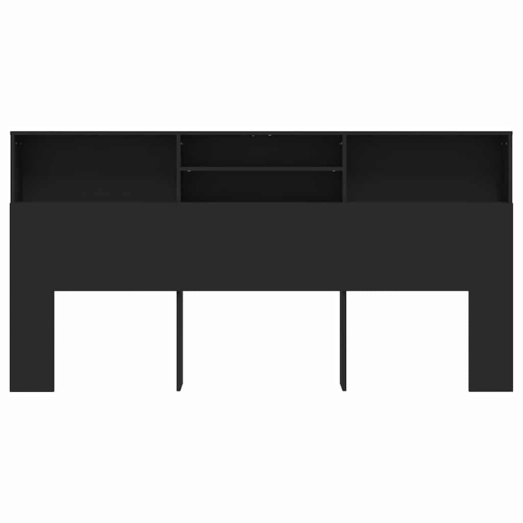 Vidaxl hoofdbordkast 200x19x103,5 cm zwart