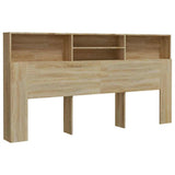 Vidaxl hoofdbordkast 200x19x103,5 cm sonoma eikenkleurig