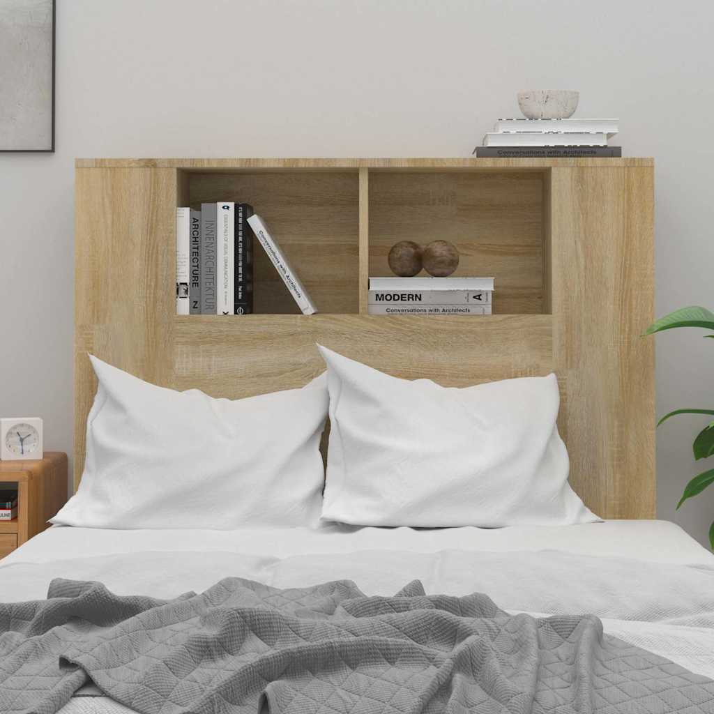 Vidaxl hoofdbordkast 100x18,5x102,5 cm sonoma eikenkleurig
