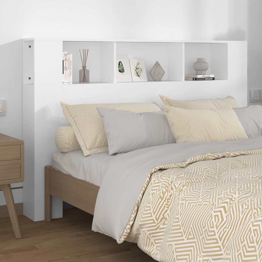 Vidaxl hoofdbordkast 160x18,5x104,5 cm wit