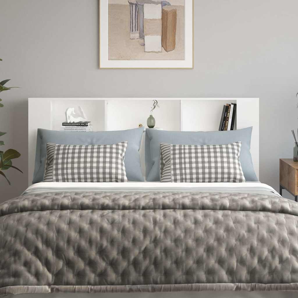 Vidaxl hoofdbordkast 180x18,5x104,5 cm wit