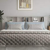 Vidaxl hoofdbordkast 220x18,5x104,5 cm betongrijs
