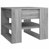 Vidaxl salontafel 55,5x55x45 cm bewerkt hout grijs sonoma eikenkleurig