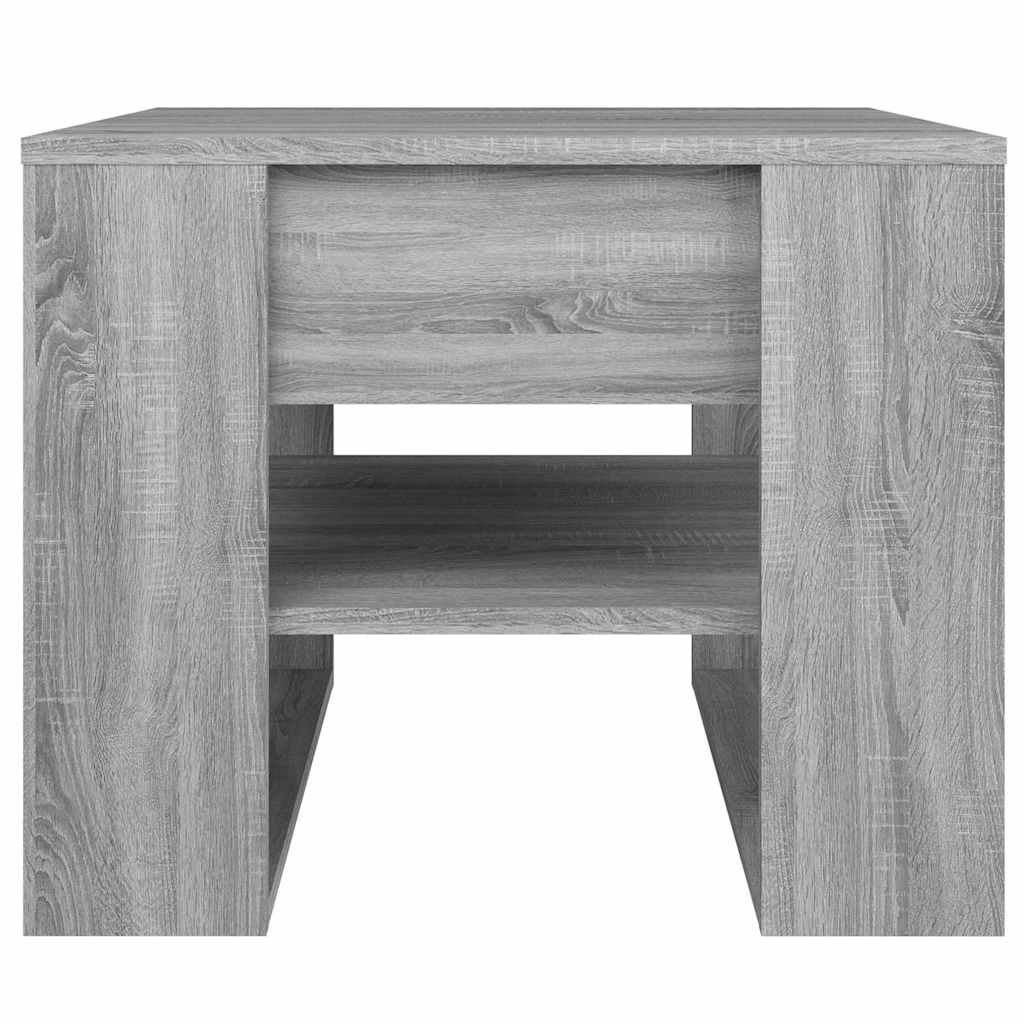 Vidaxl salontafel 55,5x55x45 cm bewerkt hout grijs sonoma eikenkleurig