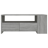 Vidaxl salontafel 102x55x42 cm bewerkt hout grijs sonoma eikenkleurig