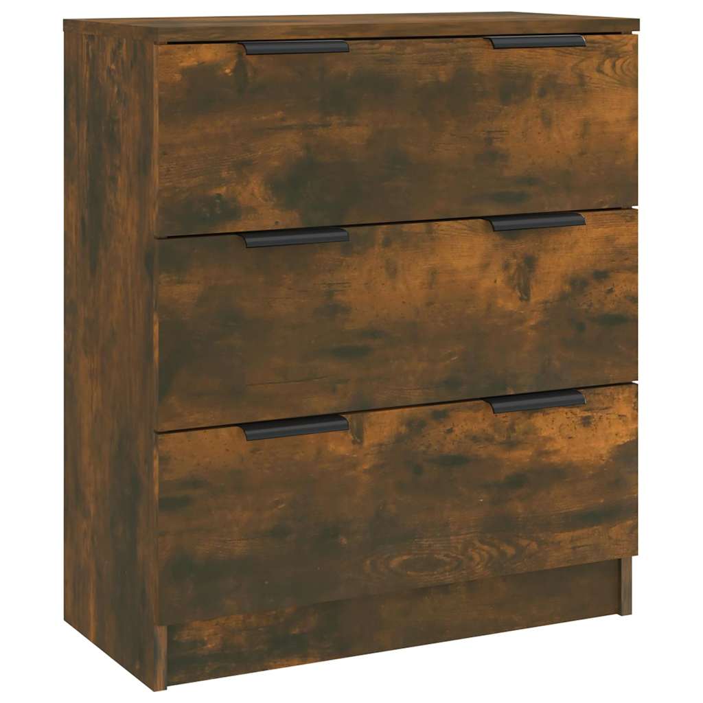 Vidaxl dressoir 60x30x70 cm bewerkt hout gerookt eikenkleurig