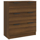 Vidaxl dressoir 60x30x70 cm bewerkt hout bruin eikenkleur
