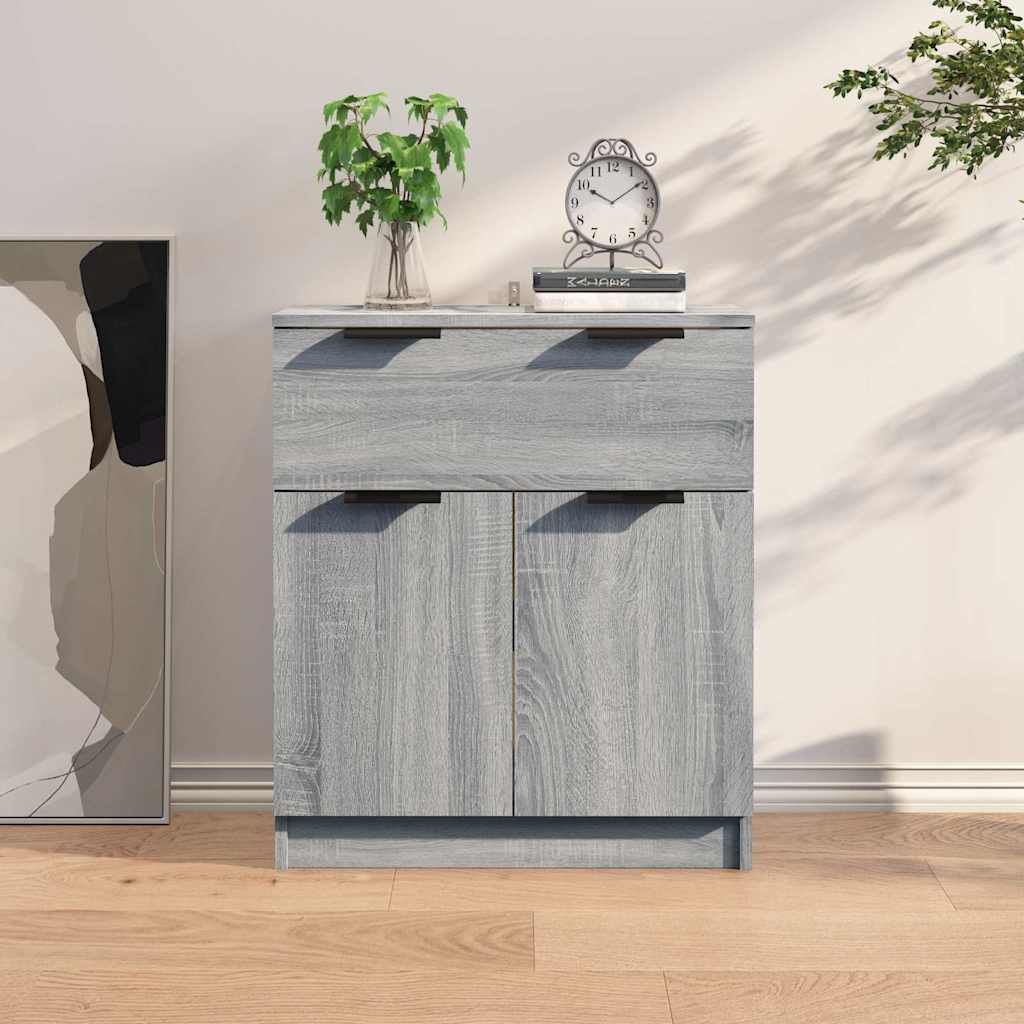Vidaxl dressoir 60x30x70 cm bewerkt hout grijs sonoma eiken