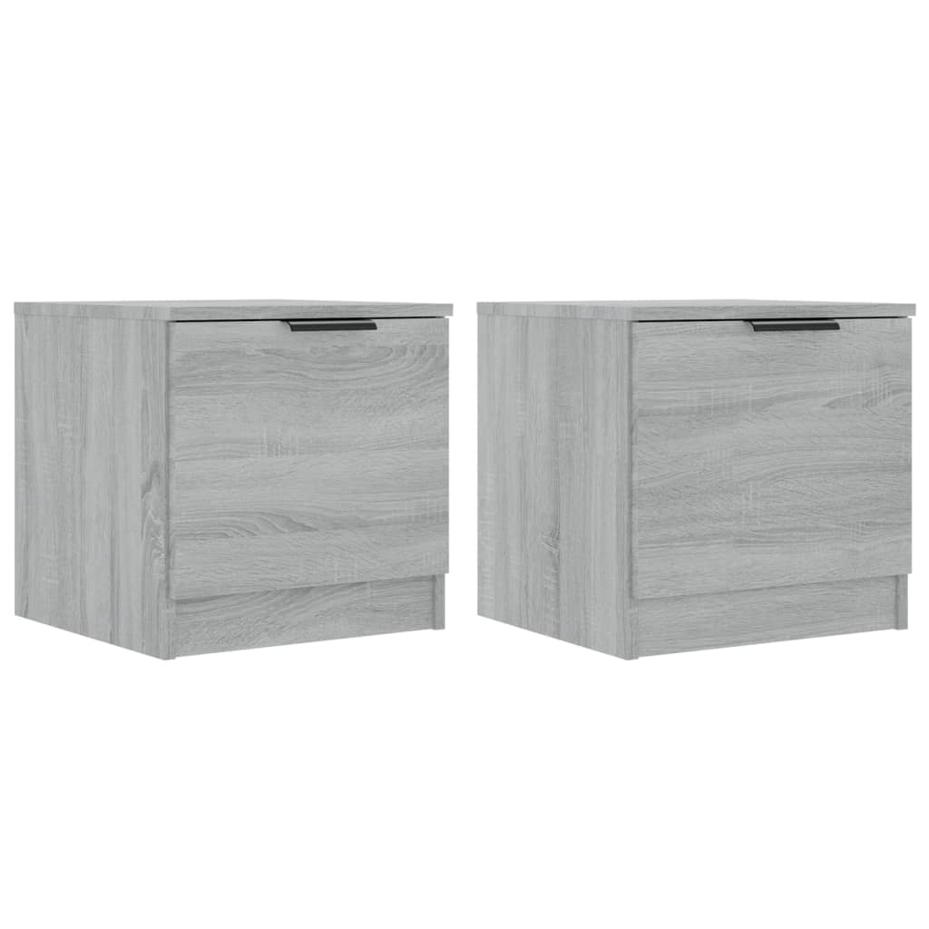 Vidaxl nachtkastjes 2 st 40x39x40 cm grijs sonoma eikenkleurig