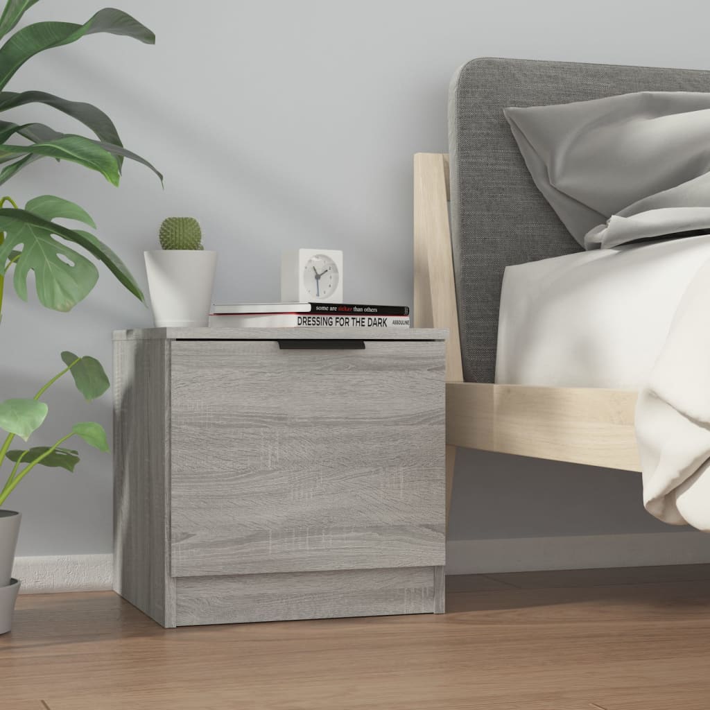 Vidaxl nachtkastjes 2 st 40x39x40 cm grijs sonoma eikenkleurig