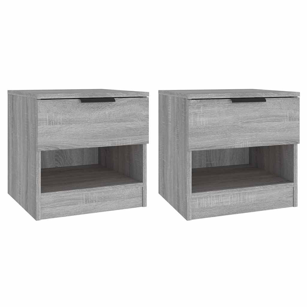 Vidaxl nachtkastjes 2 st bewerkt hout grijs sonoma eikenkleurig