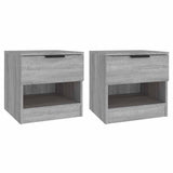 Vidaxl nachtkastjes 2 st bewerkt hout grijs sonoma eikenkleurig