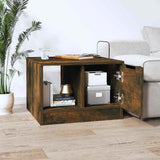 Vidaxl salontafel 50x50x36 cm bewerkt hout gerookt eikenkleurig