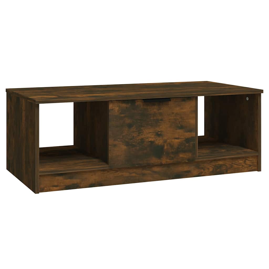 Vidaxl salontafel 102x50x36 cm bewerkt hout gerookt eikenkleurig