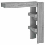 Vidaxl bartafel wandgemonteerd 102x45x103,5 cm bewerkt hout grijs