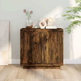 Vidaxl dressoir 80x40x75 cm bewerkt hout gerookt eikenkleurig
