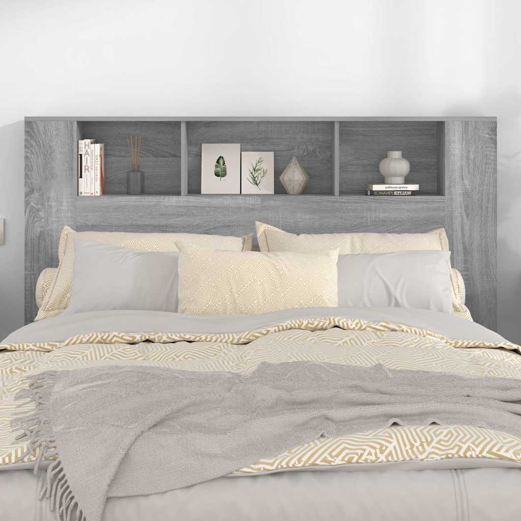 Vidaxl hoofdbordkast 160x18,5x104,5 cm grijs sonoma eikenkleurig
