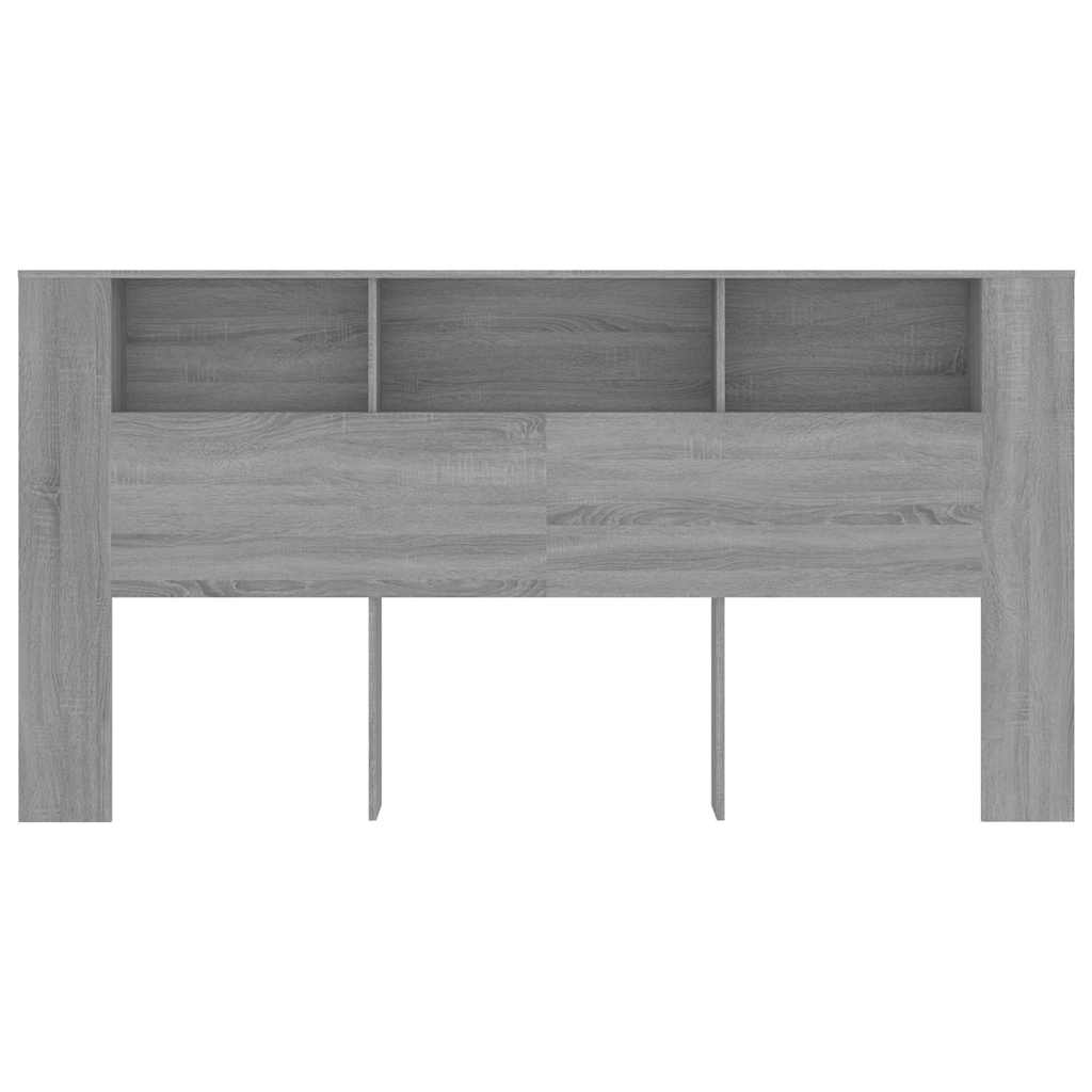 Vidaxl hoofdbordkast 200x18,5x104,5 cm grijs sonoma eikenkleurig