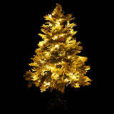 Vidaxl kerstboom met led en dennenappels 150 cm pvc en pe groen