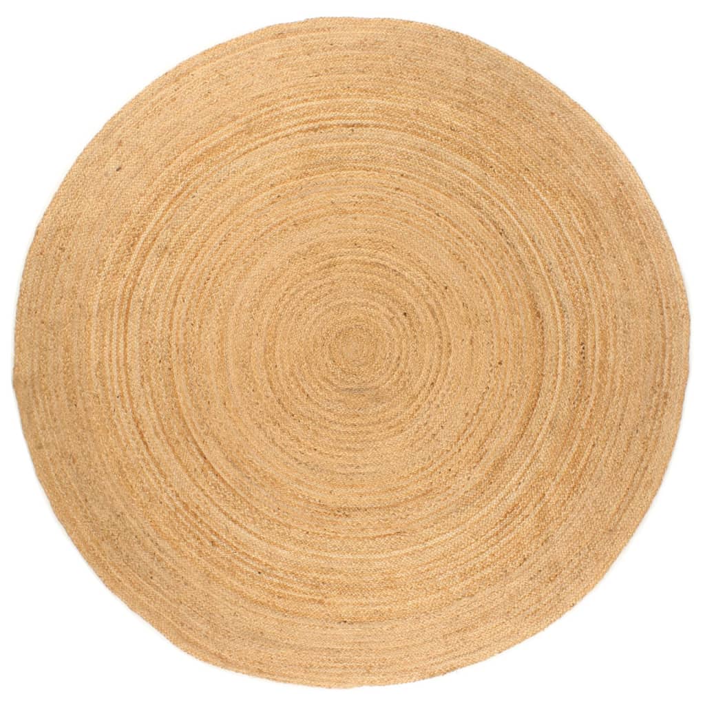 Vidaxl tapijt rond 180 cm gevlochten jute