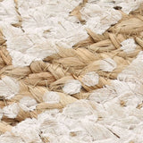 Vidaxl tapijt met print rond 210 cm gevlochten jute