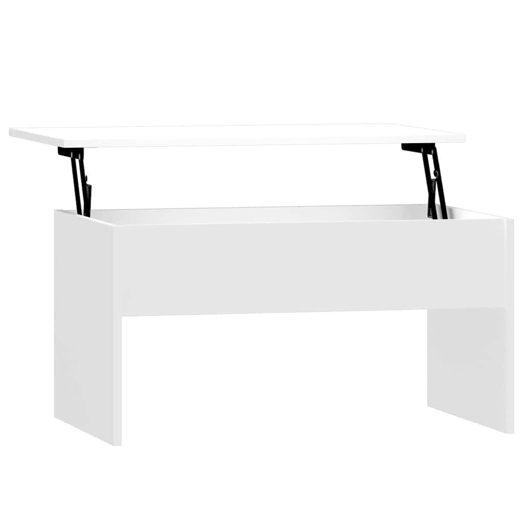 Vidaxl salontafel 80x50,5x41,5 cm bewerkt hout hoogglans wit
