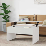 Vidaxl salontafel 80x50,5x41,5 cm bewerkt hout hoogglans wit