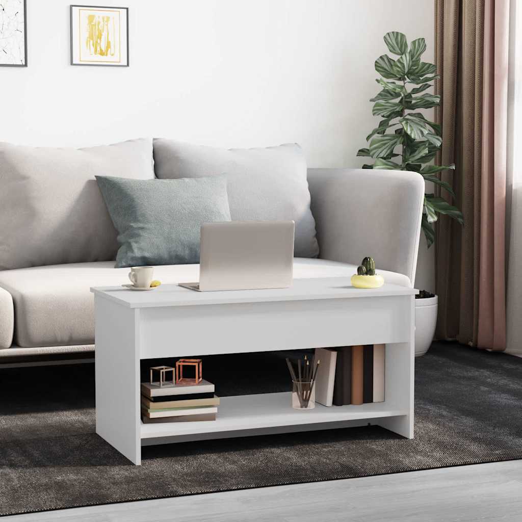 Vidaxl salontafel 102x50x52,5 cm bewerkt hout wit