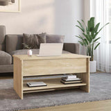 Vidaxl salontafel 80x50x40 cm bewerkt hout sonoma eikenkleurig