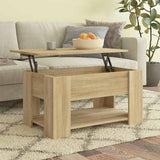 Vidaxl salontafel 79x49x41 cm bewerkt hout sonoma eikenkleurig