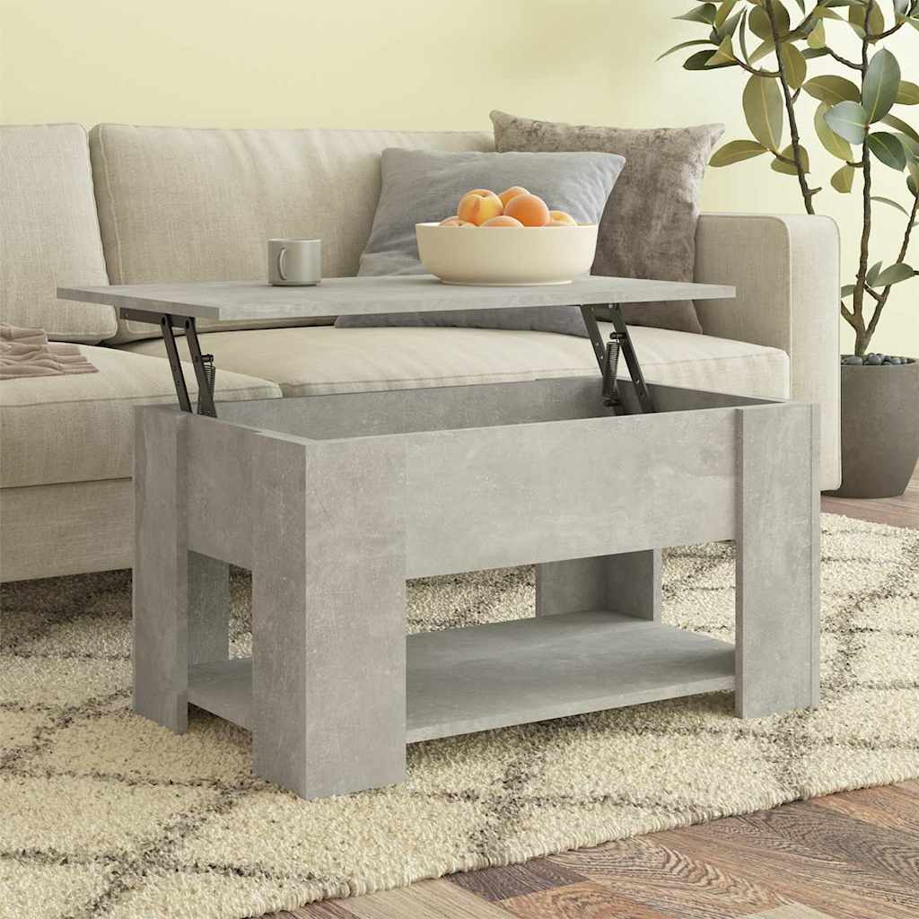 Vidaxl salontafel 79x49x41 cm bewerkt hout betongrijs