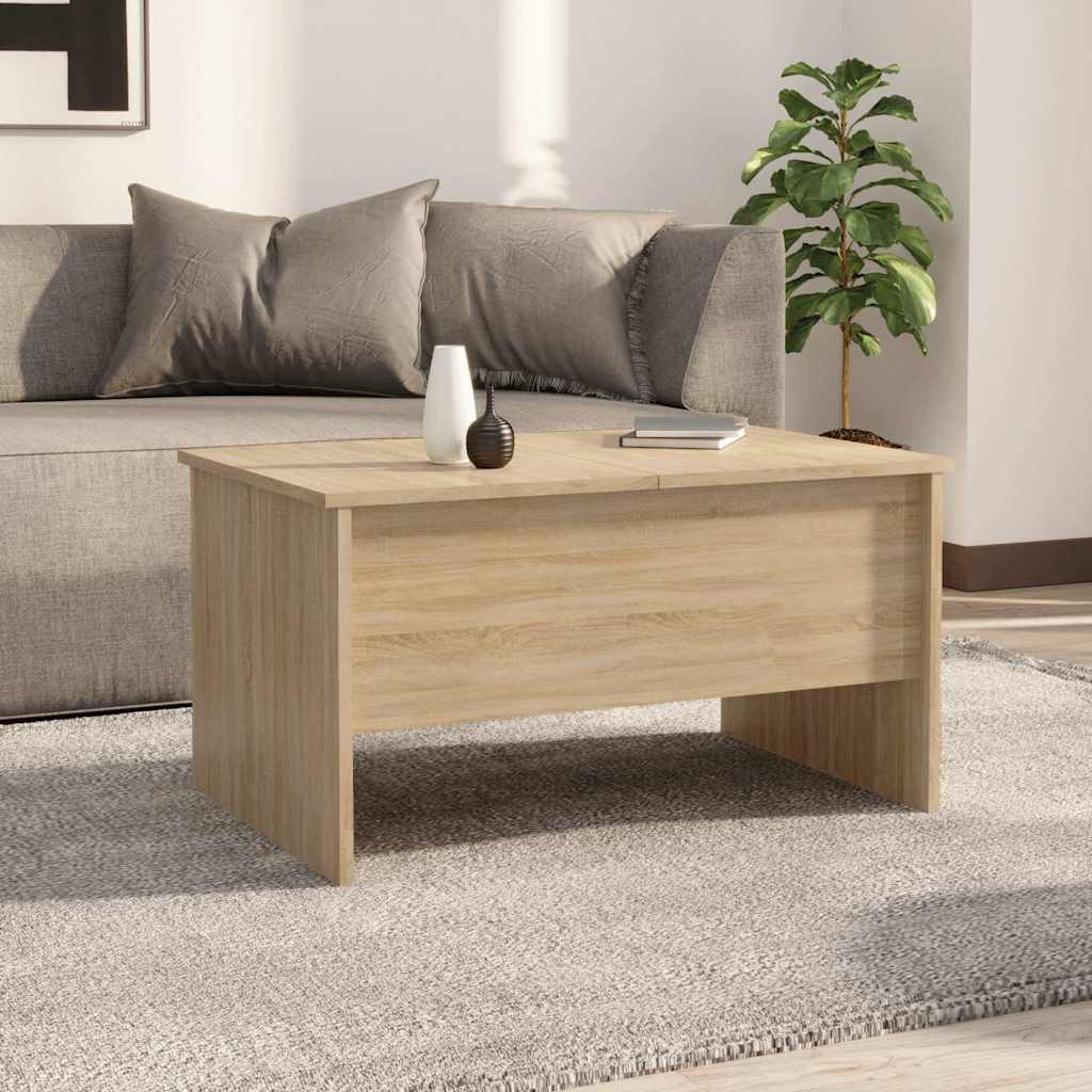 Vidaxl salontafel 80x50x42,5 cm bewerkt hout sonoma eikenkleurig