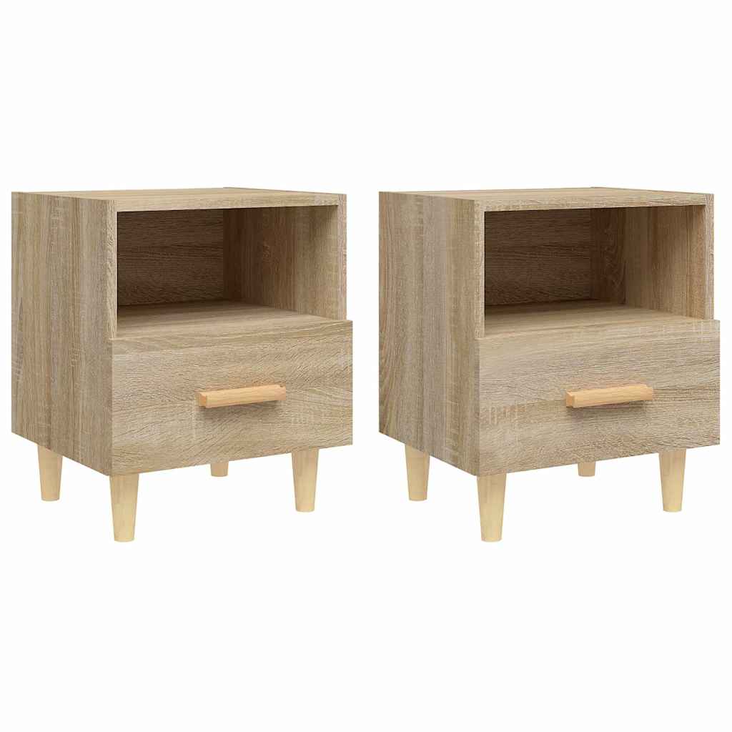 Vidaxl nachtkastjes 2 st 40x35x47 cm sonoma eikenkleurig