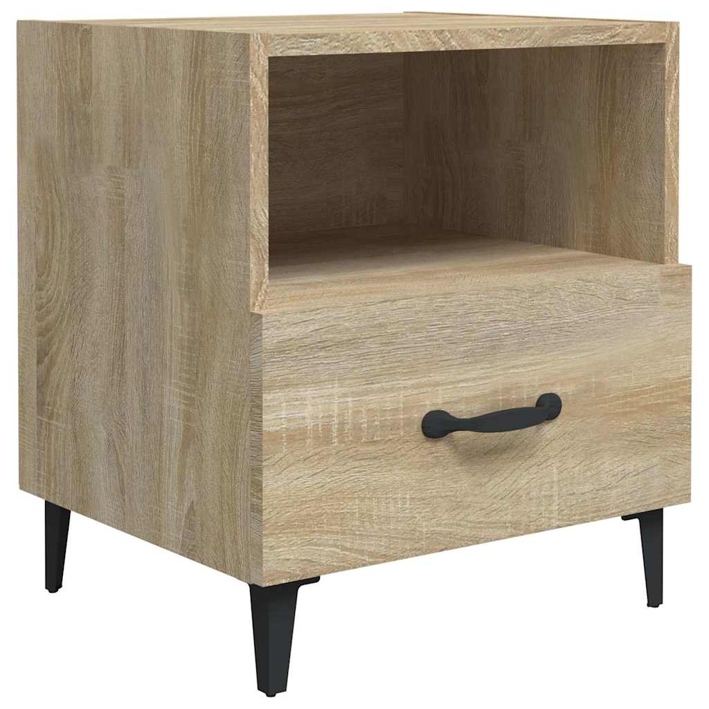Vidaxl nachtkastje bewerkt hout sonoma eikenkleurig