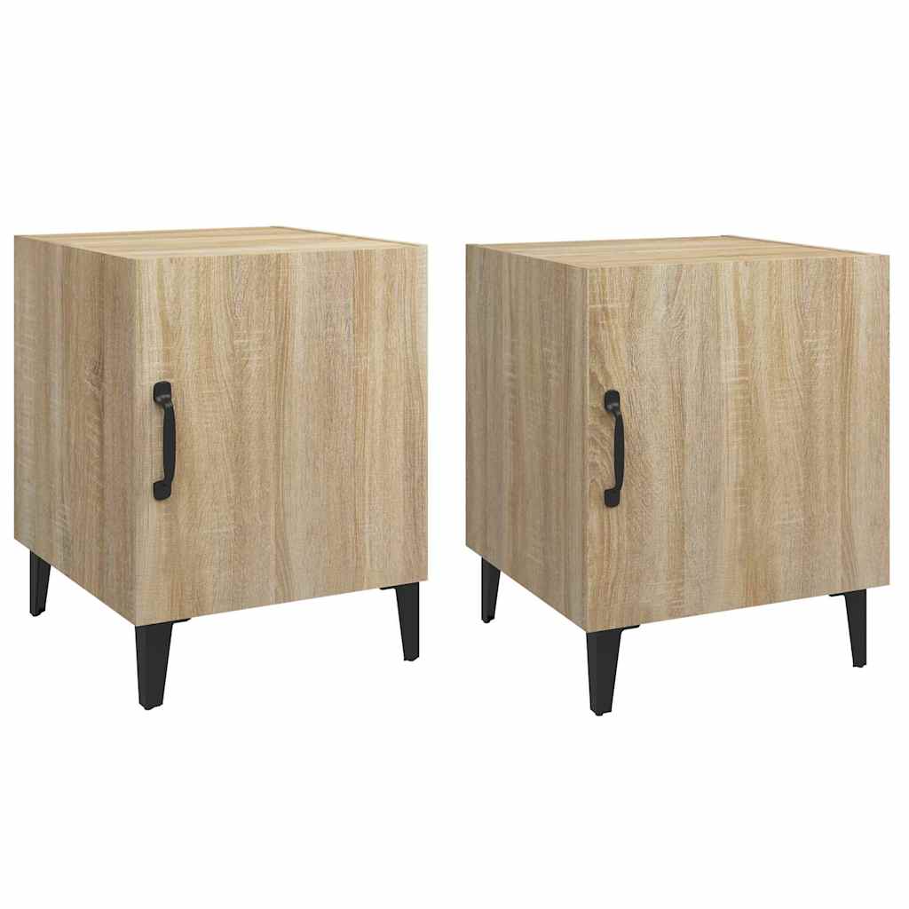 Vidaxl nachtkastjes 2 st bewerkt hout sonoma eikenkleurig