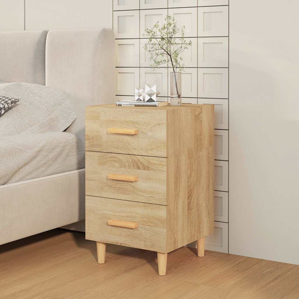 Vidaxl nachtkastje 40x40x66 cm bewerkt hout sonoma eikenkleurig