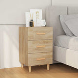 Vidaxl nachtkastje 40x40x66 cm bewerkt hout sonoma eikenkleurig