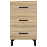 Vidaxl nachtkastje 40x40x66 cm bewerkt hout sonoma eikenkleurig