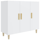 Vidaxl dressoir 90x34x80 cm bewerkt hout wit