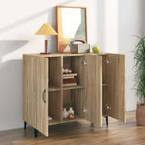 Vidaxl dressoir 90x34x80 cm bewerkt hout sonoma eikenkleurig