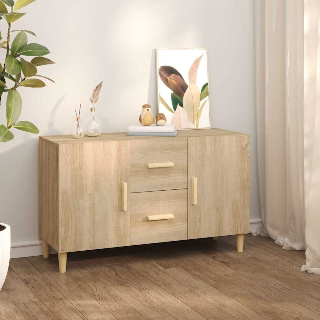 Vidaxl dressoir 100x36x60 cm bewerkt hout sonoma eikenkleurig