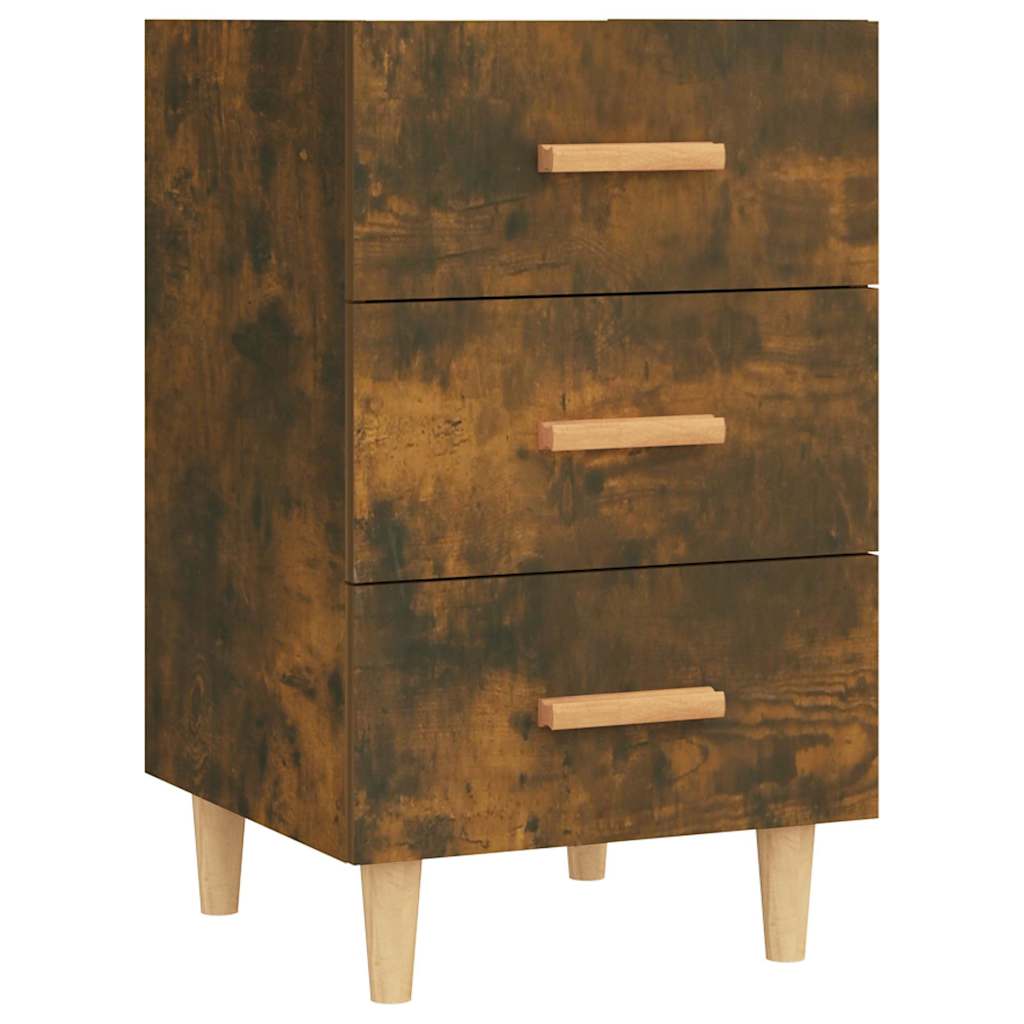 Vidaxl nachtkastje 40x40x66 cm bewerkt hout gerookt eikenkleurig
