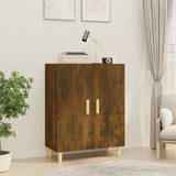 Vidaxl dressoir 70x34x90 cm bewerkt hout gerookt eikenkleurig