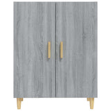 Vidaxl dressoir 70x34x90 cm bewerkt hout grijs sonoma eikenkleurig