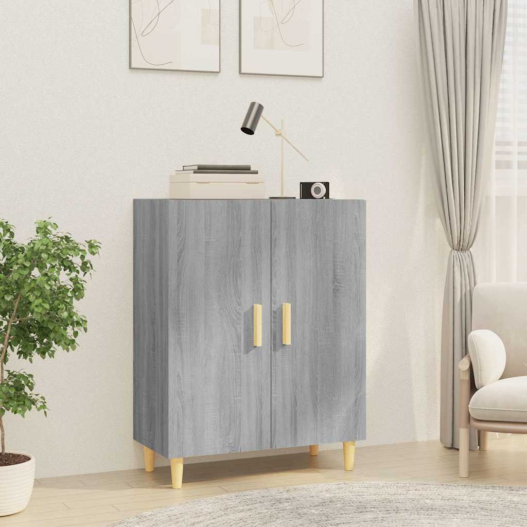 Vidaxl dressoir 70x34x90 cm bewerkt hout grijs sonoma eikenkleurig