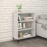 Vidaxl dressoir 69,5x32,5x90 cm bewerkt hout grijs sonoma eikenkleurig