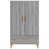 Vidaxl hoge kast 70x31x115 cm bewerkt hout grijs sonoma eikenkleurig